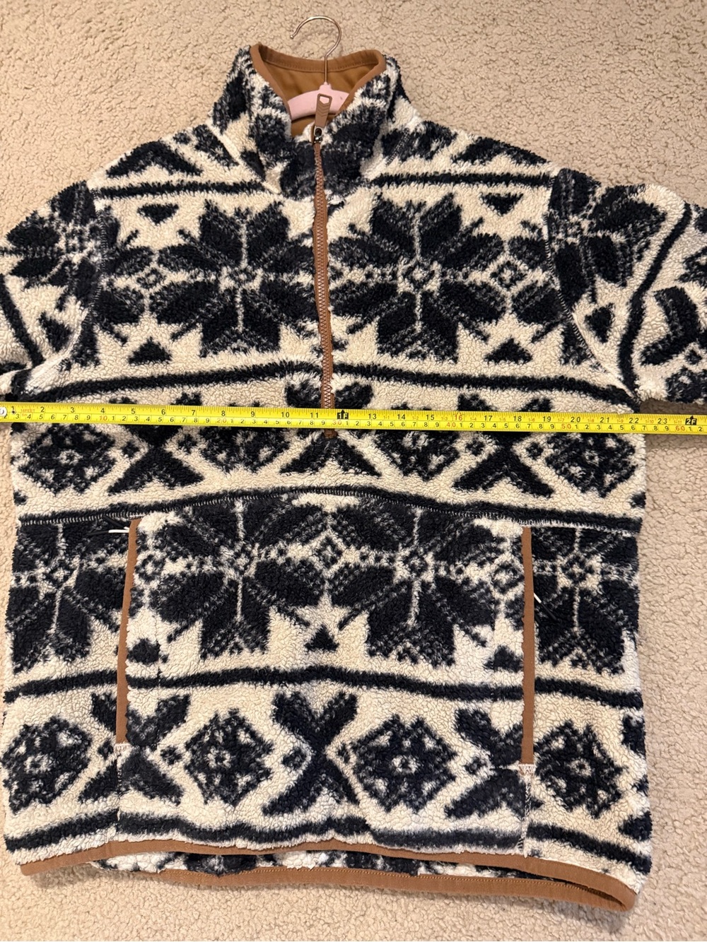 Carhartt Women’s Sherpa Fleece Fair Isle 1/4 Zip Pullover Jacket M - Picture 5 of 9